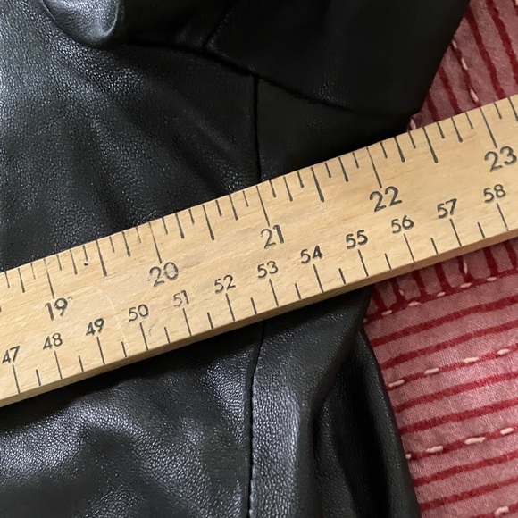 INC International Concepts Black Leather Blazer men’s size large - Picture 6 of 15